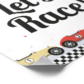 Poster Panneau d'anniversaire de voiture de course modifi (Coin)