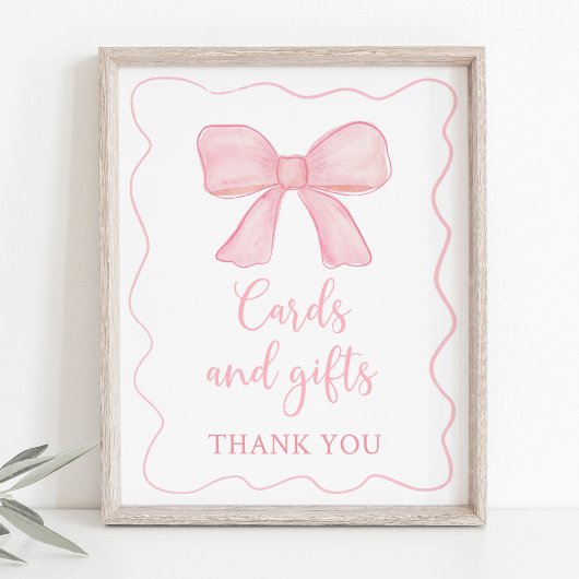 Poster Panneau d'anniversaire des cartes et cadeaux de la