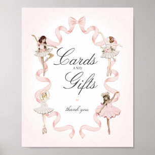 Poster Panneau d'anniversaire Little Ballerina Cartes et 