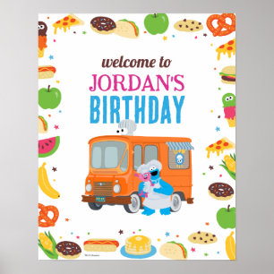 Poster Panneau d'anniversaire pour camion de nourriture d