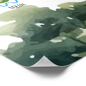 Poster Panneau d'anniversaire pour garçon thème golf clas (Coin)