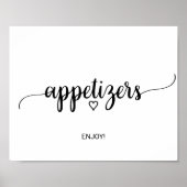 Poster Panneau d'apéritif simple en calligraphie noire (Devant)