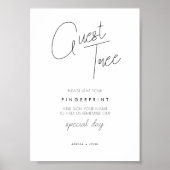 Poster Panneau d'arbre de mariage empreinte digitale mini (Devant)