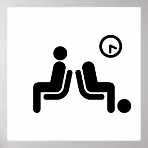 Poster Panneau d'attente long