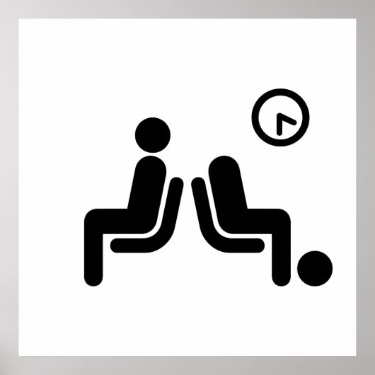 Poster Panneau d'attente long (Devant)