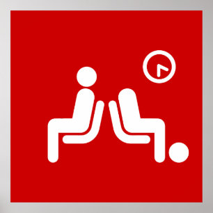 Poster Panneau d'attente long