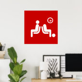 Poster Panneau d'attente prolongée (Bureau à domicile)