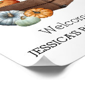 Poster Panneau de Baby Shower à l'aquarelle Petite Citrou (Coin)