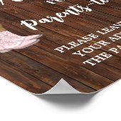 Poster Panneau de Baby shower AA Cowgirl Conseils aux par (Coin)