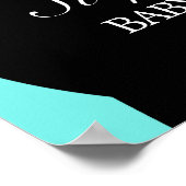 Poster Panneau de Baby shower Aqua Turquoise Ethnic Glam (Coin)