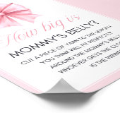 Poster Panneau de Baby shower Coquette Bow rose (Coin)