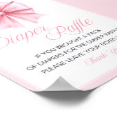 Poster Panneau de Baby shower Coquette Bow rose (Coin)