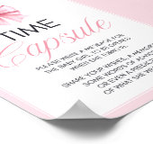 Poster Panneau de Baby shower Coquette Bow rose (Coin)