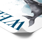 Poster Panneau de Baby shower d'accueil Rustique moderne (Coin)