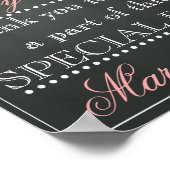 Poster Panneau de Baby shower de la calque customisée, af (Coin)