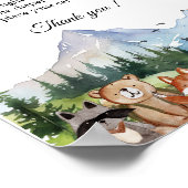 Poster Panneau de baby shower de la tombola rustique (Coin)