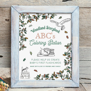 Poster Panneau de Baby shower de l'activité Cartes à mémo