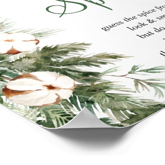 Poster Panneau de Baby Shower de Mariage Nommer Cette Épi (Coin)