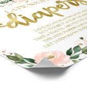 Poster Panneau de Baby shower des plongeurs de nuit citro (Coin)