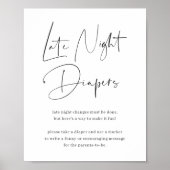 Poster Panneau de Baby shower des plongeurs de nuit minim (Devant)