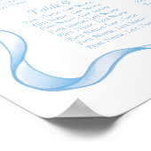 Poster Panneau de Baby shower du Boy Boy Dusty Blue (Coin)