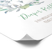 Poster Panneau de Baby shower du chapelet de bois (Coin)