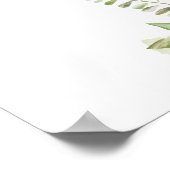 Poster Panneau de Baby Shower Lettre de Verdure Dorée (Coin)