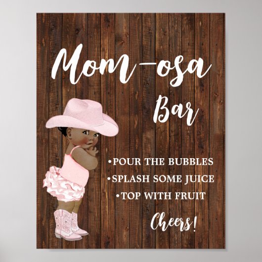 Poster Panneau de Baby shower Mimosa Bar Momosa (Devant)