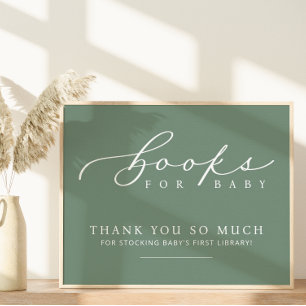 Poster Panneau de Baby shower minimaliste pour Baby Stati