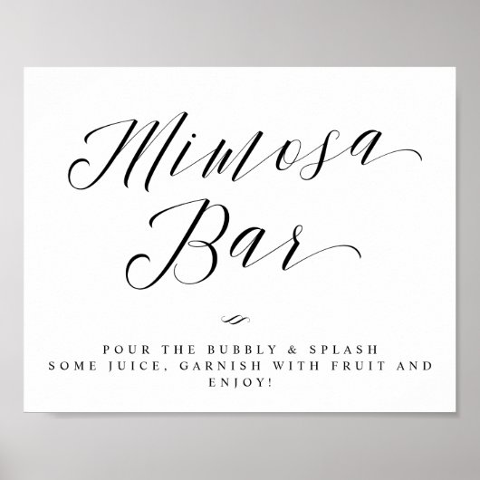 Poster Panneau de Baby Shower ou de Mariage Mimosa Bar Ch (Devant)