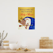 Poster Panneau de Baby Shower pour Prince Ethnique (Cuisine)