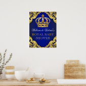 Poster Panneau de Baby Shower Prince (Cuisine)
