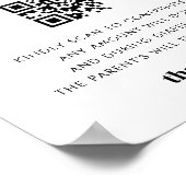 Poster Panneau de Baby shower Retro Script Heart Diaper F (Coin)