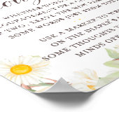 Poster Panneau de Baby Shower sur le thème des marguerite (Coin)