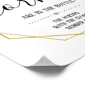 Poster Panneau de baby shower "Verdure combien de bouchon (Coin)