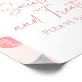 Poster Panneau de Baby showers de fraises (Coin)