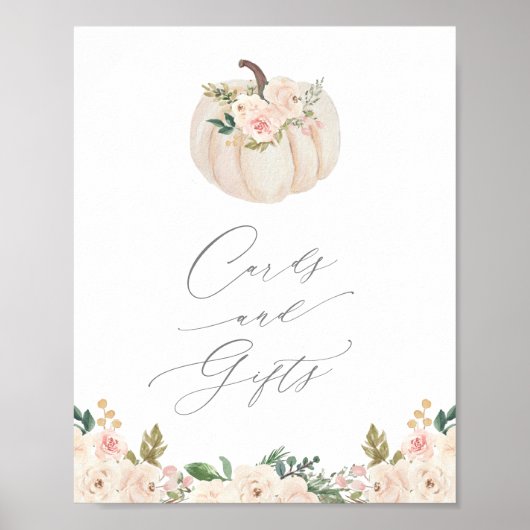 Poster Panneau de Baby showers et cadeaux floraux Citroui (Devant)