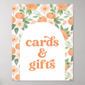 Poster Panneau de Baby showers et cadeaux floraux Citroui (Devant)
