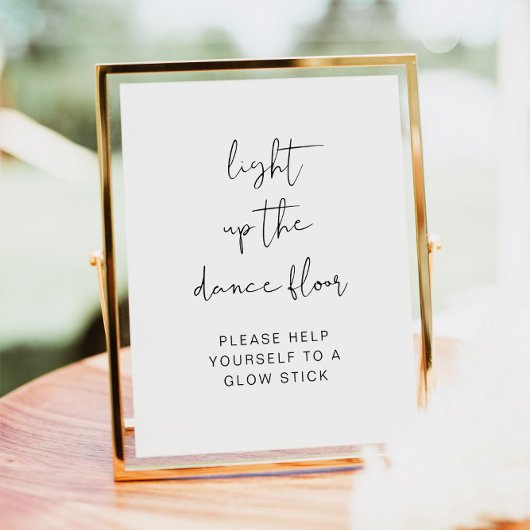 Poster Panneau de baguettes lumineuses de mariage, Éclair