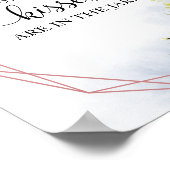 Poster Panneau de baiser de aquarelle de verdure (Coin)