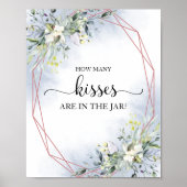 Poster Panneau de baiser de aquarelle de verdure (Devant)