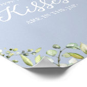 Poster Panneau de baisers de verdure aquarelle mignon (Coin)