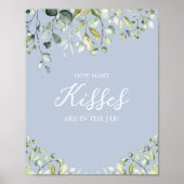 Poster Panneau de baisers de verdure aquarelle mignon (Devant)