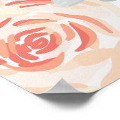 Poster Panneau de bannière Floral Peach Pink Baby's 1st B (Coin)