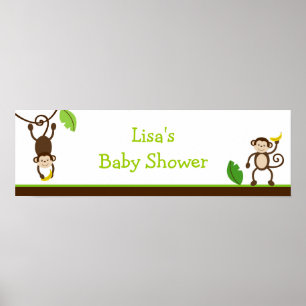 Poster Panneau de bannière Monkey Business Jungle