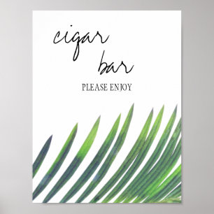 Poster Panneau de bar à cigares - Mariage verdure
