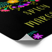 Poster Panneau de bar à cocktails de signature de fleur d (Coin)