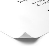 Poster Panneau de bar à cocktails de signature de mariage (Coin)