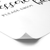 Poster Panneau de bar à desserts de mariage calligraphie (Coin)
