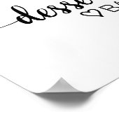 Poster Panneau de bar à desserts en calligraphie noire si (Coin)